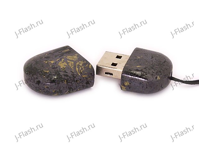 Открытая USB флешка из камня гематит