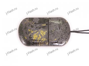 Закрытая USB флешка из камня гематит: вид сверху