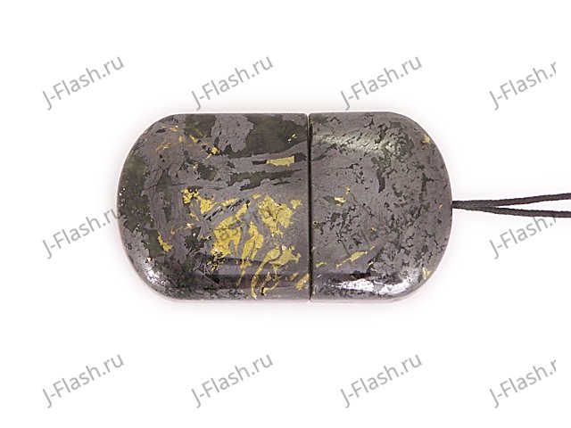 Закрытая USB флешка из камня гематит: вид сверху