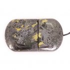 Закрытая USB флешка из камня гематит: вид снизу