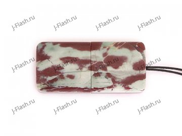 Закрытая USB флешка из камня яшма: вид сверху