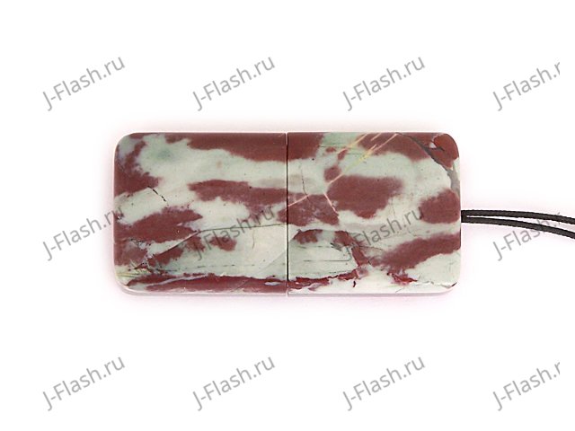 Закрытая USB флешка из камня яшма: вид сверху