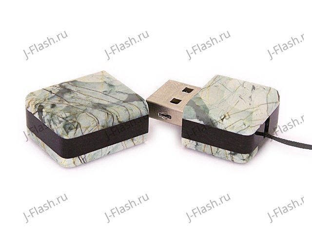 Открытая USB флешка из камня яшма