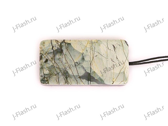 Закрытая USB флешка из камня яшма: вид сверху