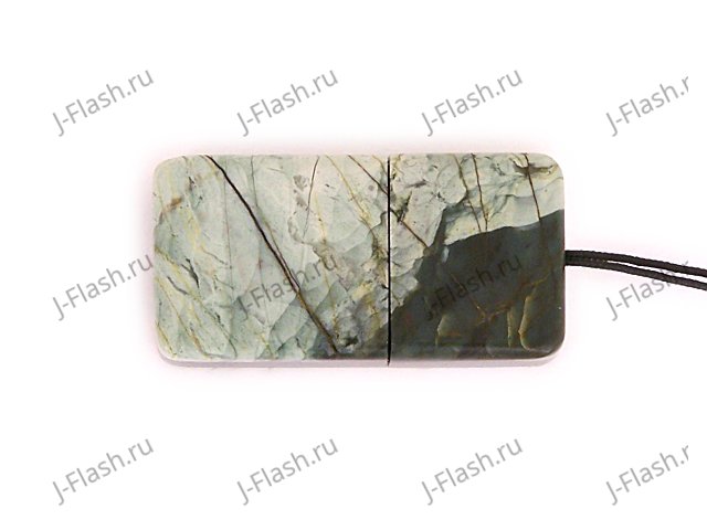 Закрытая USB флешка из камня яшма: вид снизу