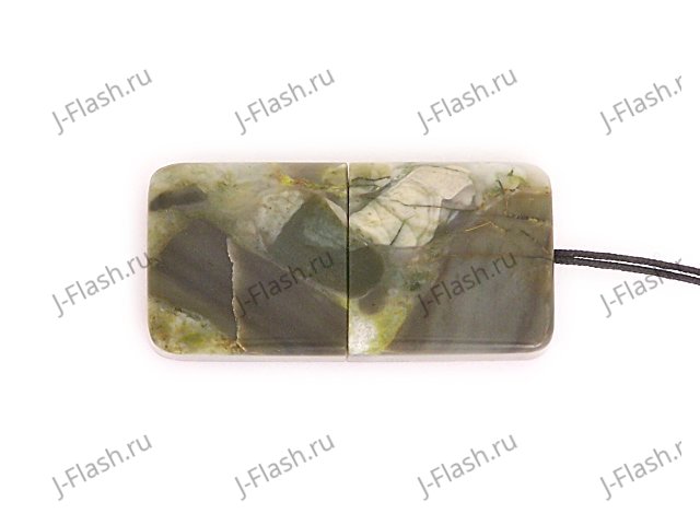Закрытая USB флешка из камня яшма: вид сверху