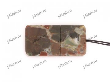 Закрытая USB флешка из камня яшма: вид сверху