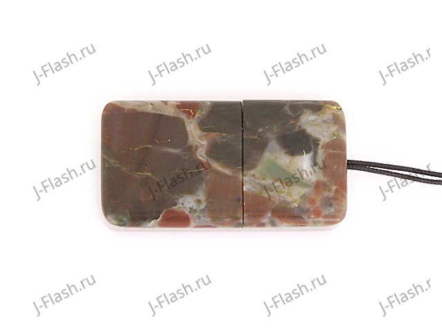Закрытая USB флешка из камня яшма: вид сверху