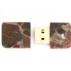 Открытая USB флешка из камня яшма: вид сверху
