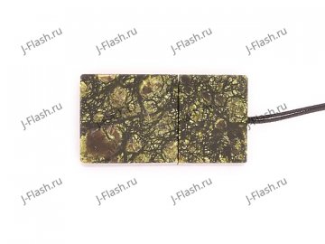 Закрытая USB флешка из камня змеевик: вид сверху