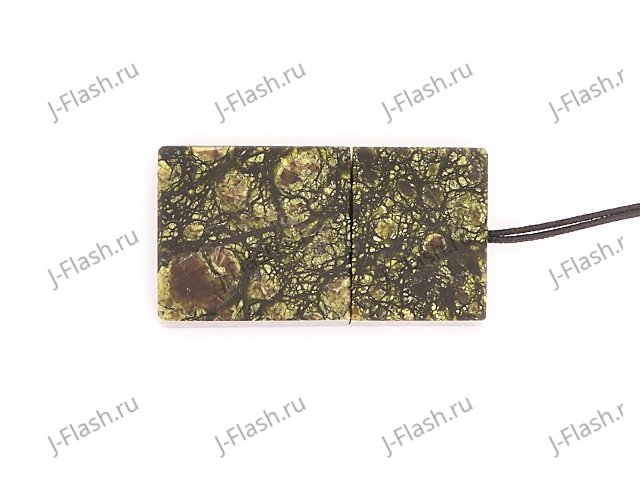 Закрытая USB флешка из камня змеевик: вид сверху