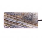 USB флешка из узорчатого агата с включениями кварца: вид сверху