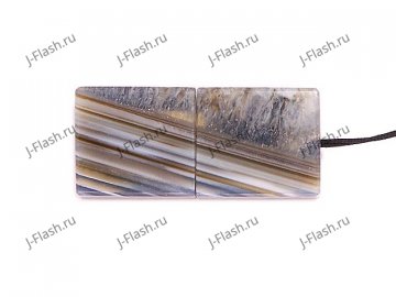 USB флешка из узорчатого агата с включениями кварца: вид сверху