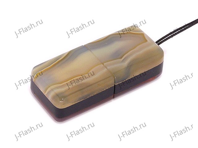 USB флешка из узорчатого агата: общий вид
