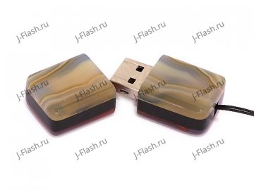 USB флешка из узорчатого агата: открытая