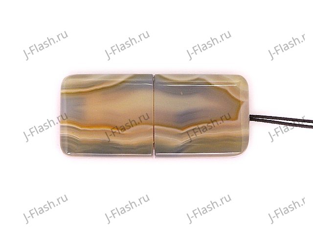 USB флешка из узорчатого агата: вид сверху