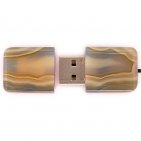 USB флешка из узорчатого агата: вид сверху