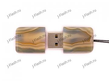 USB флешка из узорчатого агата: вид сверху