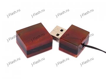 USB накопитель из узорчатого агата: открытая