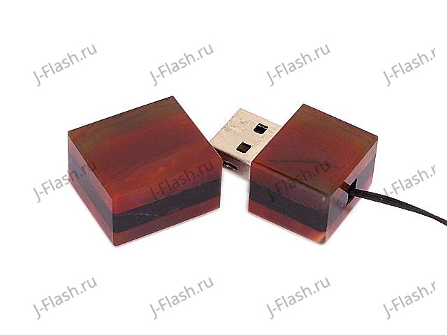 USB накопитель из узорчатого агата: открытая
