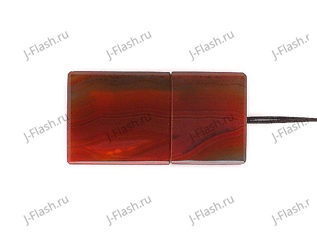 USB накопитель из узорчатого агата: вид сверху