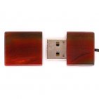 USB накопитель из узорчатого агата: вид сверху