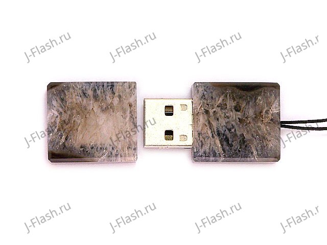 USB накопитель из черного агата: вид сверху