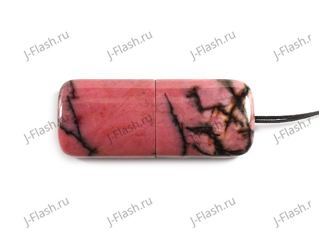 USB накопитель из родонита: вид сверху