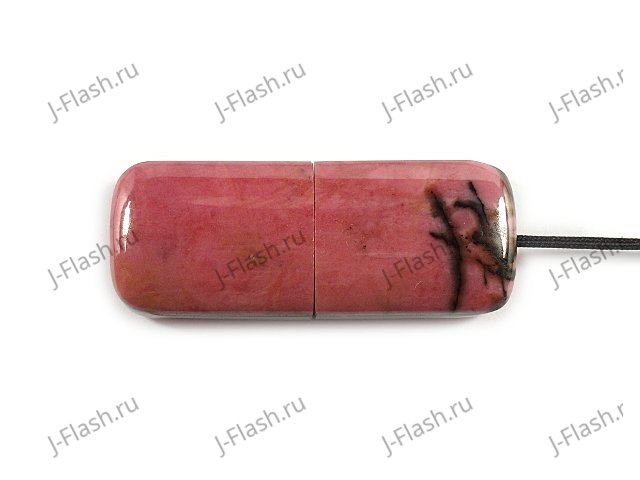 USB накопитель из родонита: вид сверху