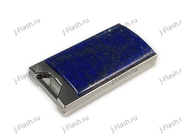 Флешка в металлическом корпусе с лазуритом: общий вид