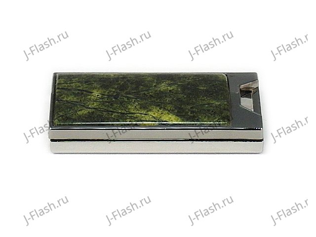 Флешка в металлическом корпусе со змеевиком (офитом): вид сбоку