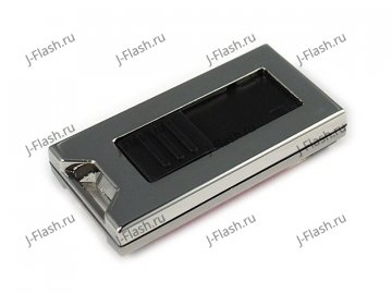 Флешка в металлическом корпусе со змеевиком (офитом): обратная сторона, фиксатор