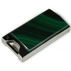 Флешка в металлическом корпусе с малахитом: общий вид