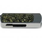 Промо-флешка в металлическом корпусе со змеевиком: вид сбоку