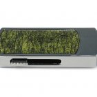 Промо-флешка в металлическом корпусе со змеевиком: вид сбоку