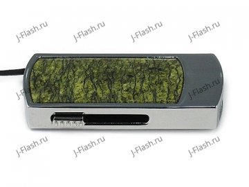 Промо-флешка в металлическом корпусе со змеевиком: вид сбоку