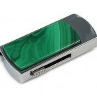 Флешка в металлическом корпусе с малахитом: надежный фиксатор