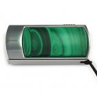 Флешка в металлическом корпусе с малахитом: вид сверху