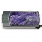 Флешка в металлическом корпусе с вставкой из чароита: вид сверху