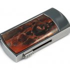 Флешка в металлическом корпусе с уральской яшмой: надежный фиксатор