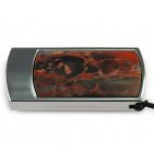 Флешка в металлическом корпусе с уральской яшмой: вид сверху