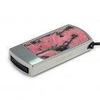 Подарочная флешка с камнем родонит: общий вид