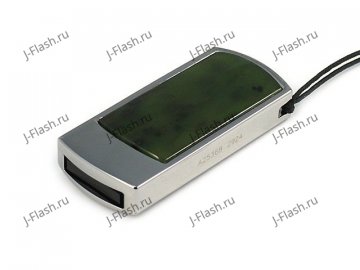 Подарочная флешка с камнем нефрит: общий вид