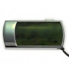 Флешка в металлическом корпусе с камнем нефрит: вид сверху