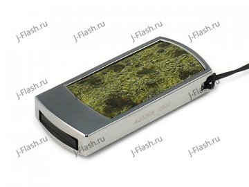 Сувенирная флешка с камнем змеевик: общий вид