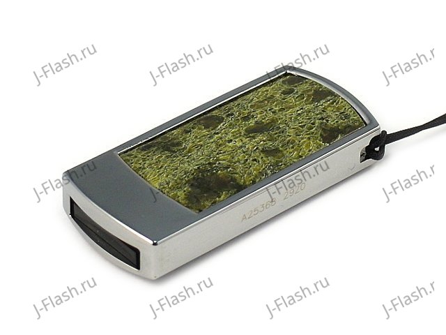 Сувенирная флешка с камнем змеевик: общий вид