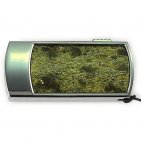 Флешка в металлическом корпусе с камнем змеевик: вид сверху