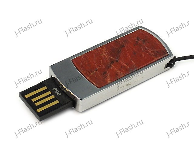 Подарочная флешка с яшмой: USB разъем выдвинут