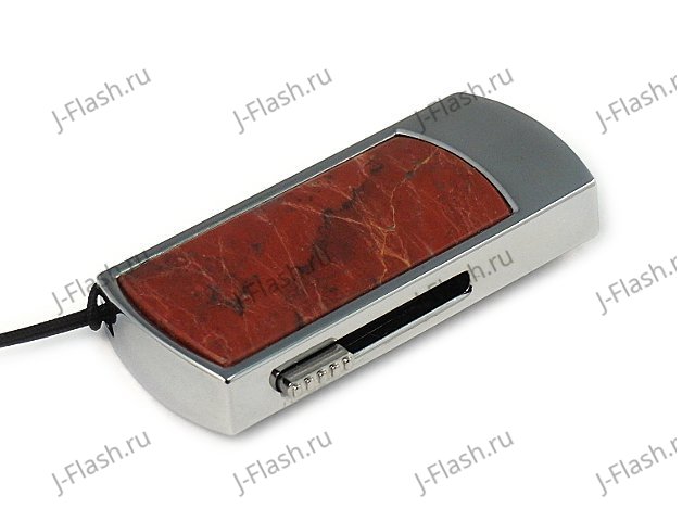 Флешка в металлическом корпусе с яшмой: надежный фиксатор