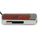 Промо-флешка в металлическом корпусе с яшмой: вид сбоку